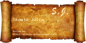 Skamla Júlia névjegykártya