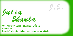 julia skamla business card
